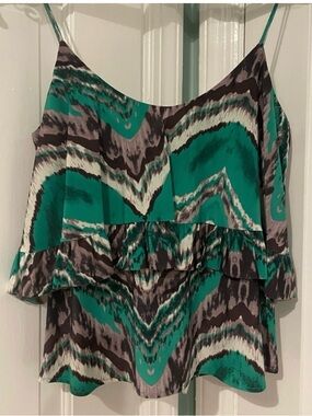 Y2K Tbagslosangeles Cascading Ruffle C Cami. Size XS. NWT. MSRP $154.